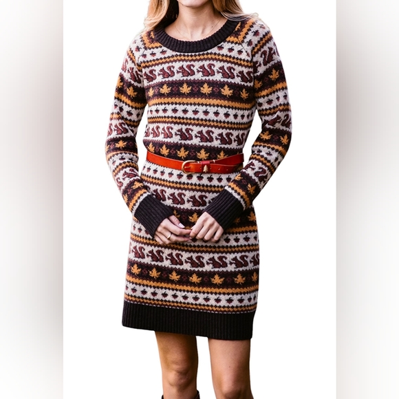 NWT Kiel James Patrick Squirrel Sweater Dress - L** - Picture 2 of 3